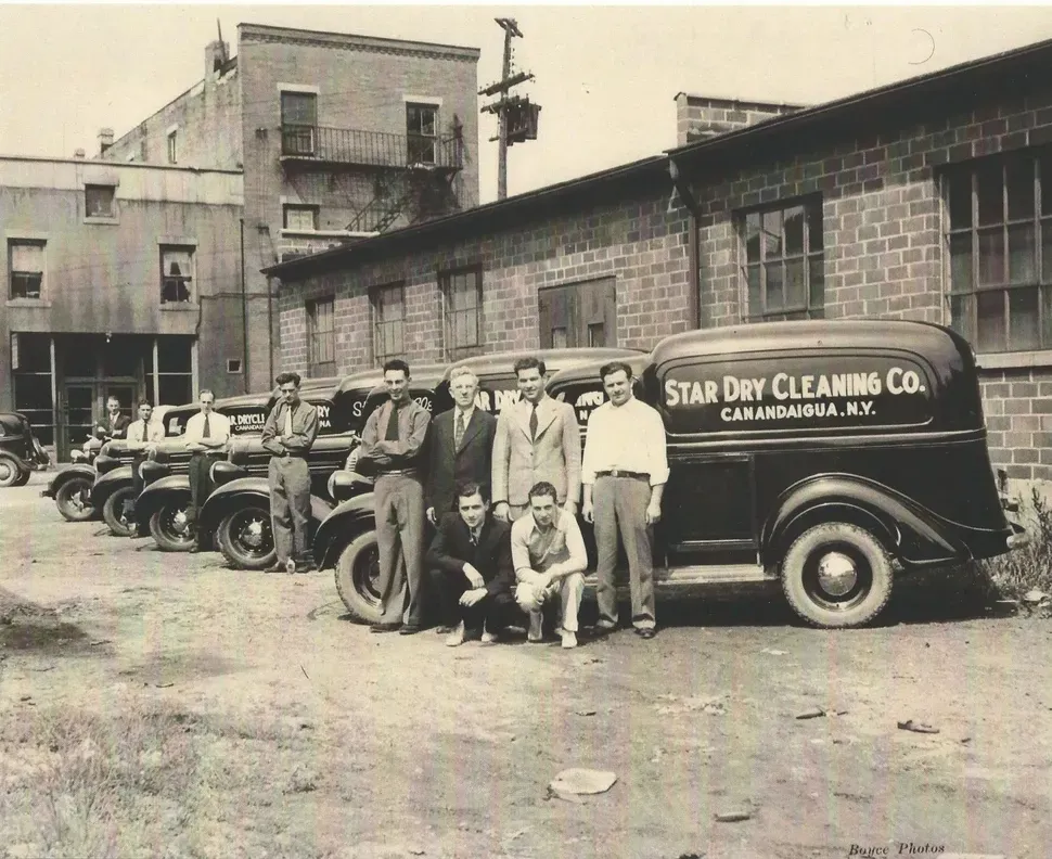 Old Picture Of Star Dry Cleaning Personnel — Canandaigua, NY — Star Cleaners Old Picture Of Star Dry Cleaning Personnel — Canandaigua, NY — Star Cleaners