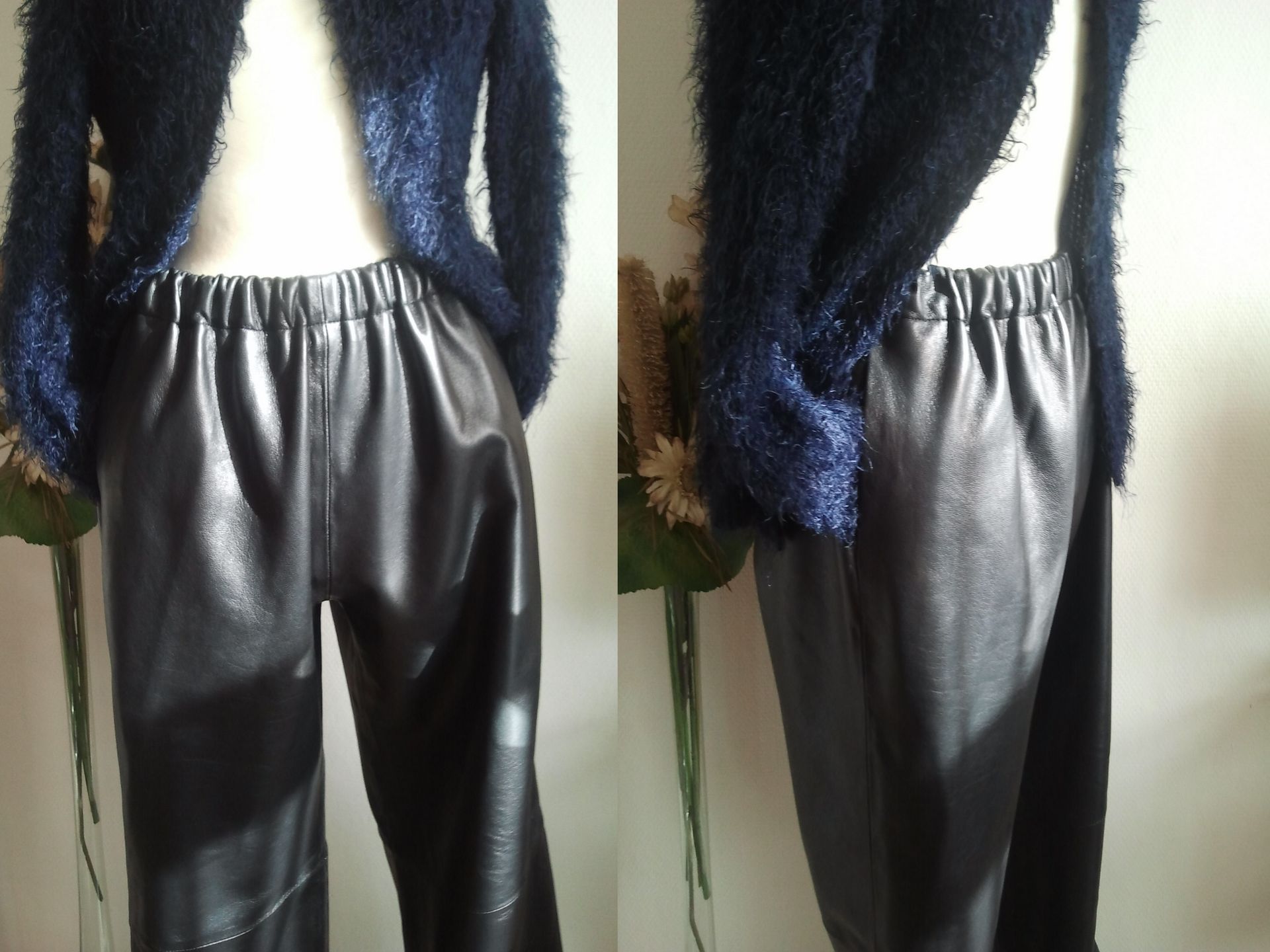 Zwarte broek elastiek in taille
