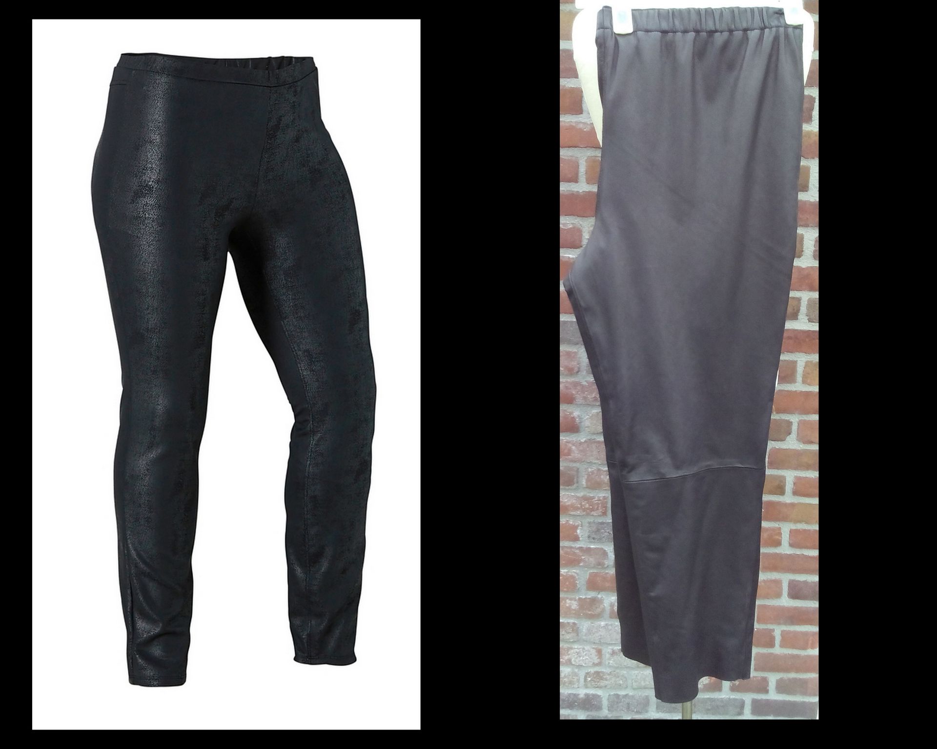 Zwarte leren broek