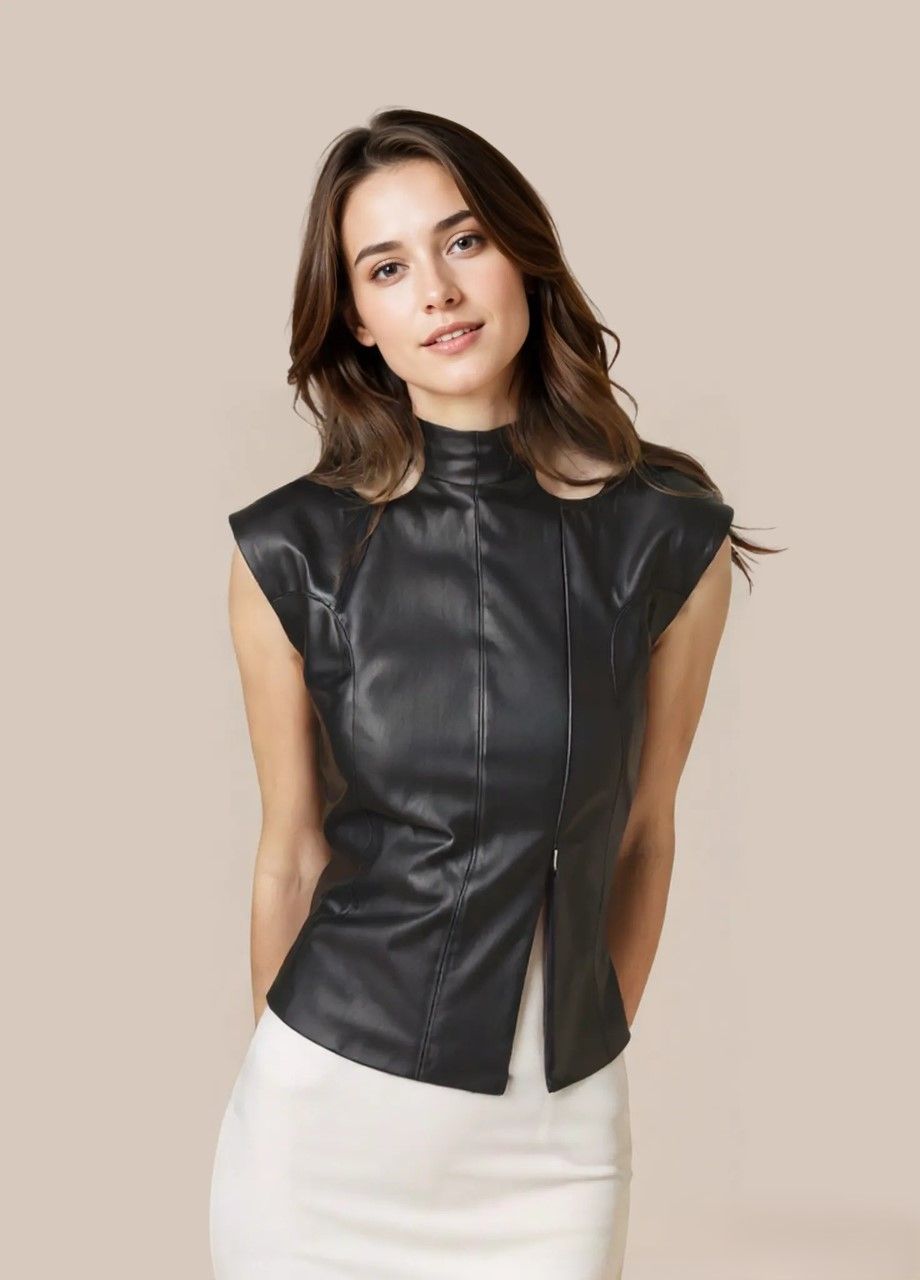 Leren top