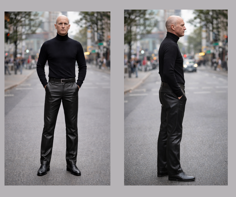 Leren heren pantalon