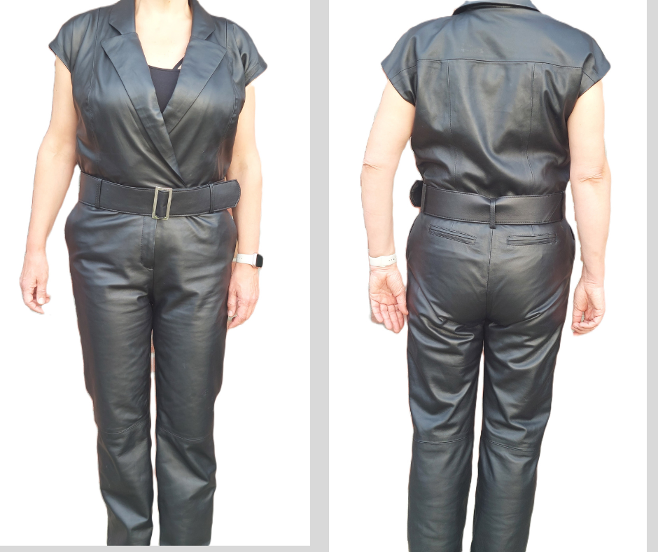 Elegante leren jurk