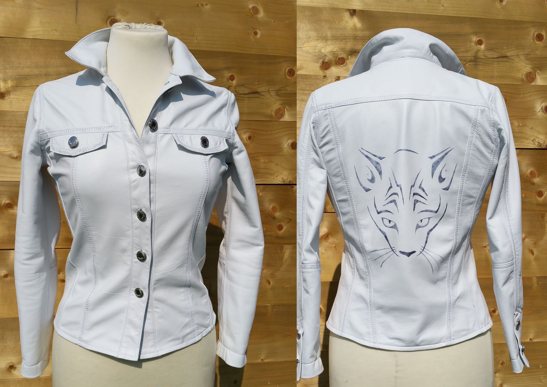 Witte  blouse stoer jeans model
