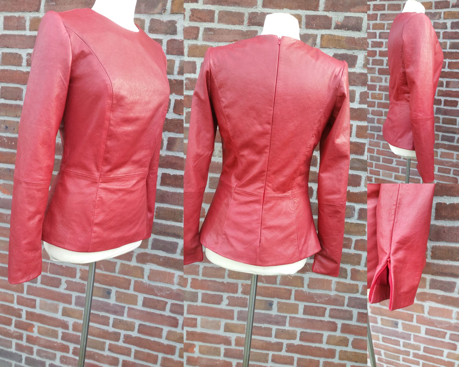 Rode leren top