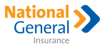 National General Insurance logo in orange, blue, and gray with a double-chevron icon