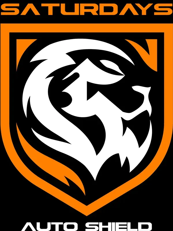 Saturdays Auto Shield A logo for saturdays auto shield with a lion on it