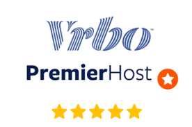 Vrbo PremierHost logo with orange star and five gold stars below