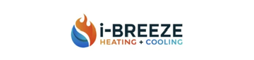 A logo for i breeze heating and cooling