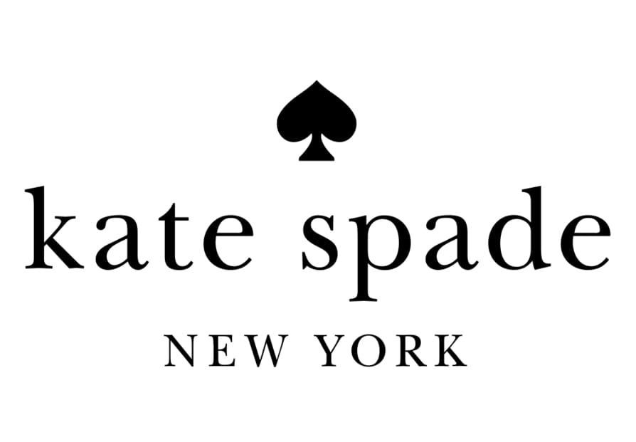 A black and white logo for kate spade new york