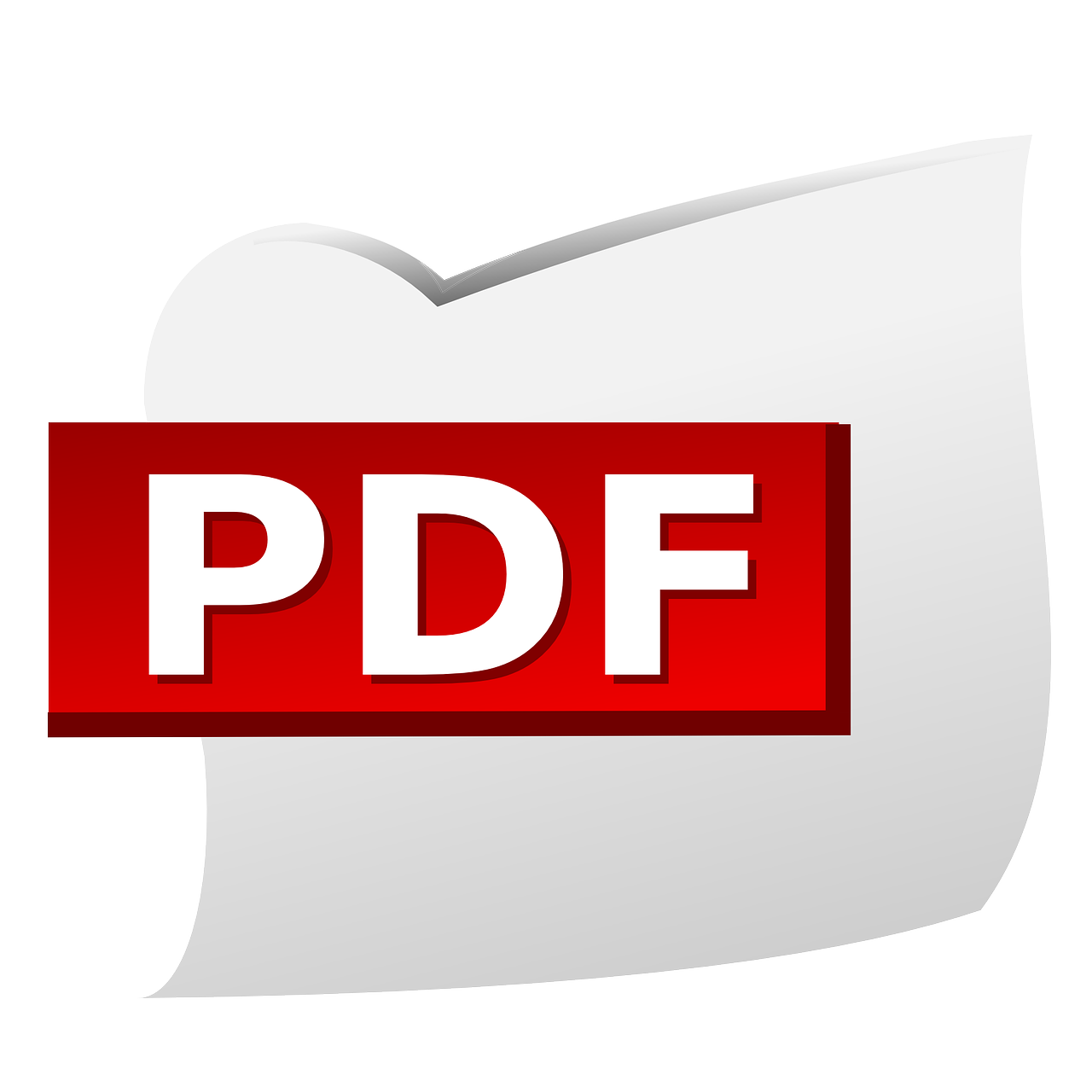 Punainen laatikko, jossa on sana pdf