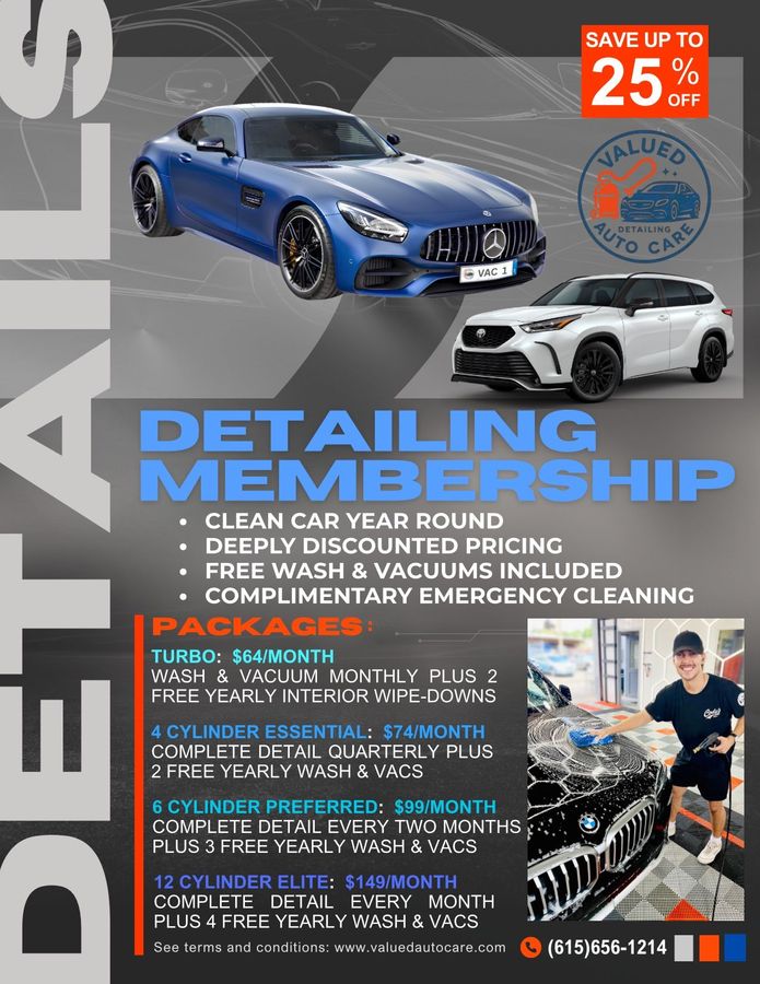 Detailing Membership Card | Valued Auto Care LLC