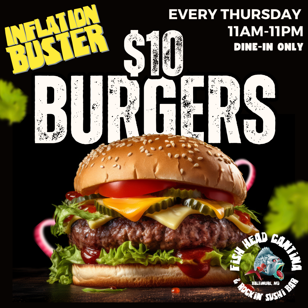 Fish Head Cantina Thursday Burger Special Flier