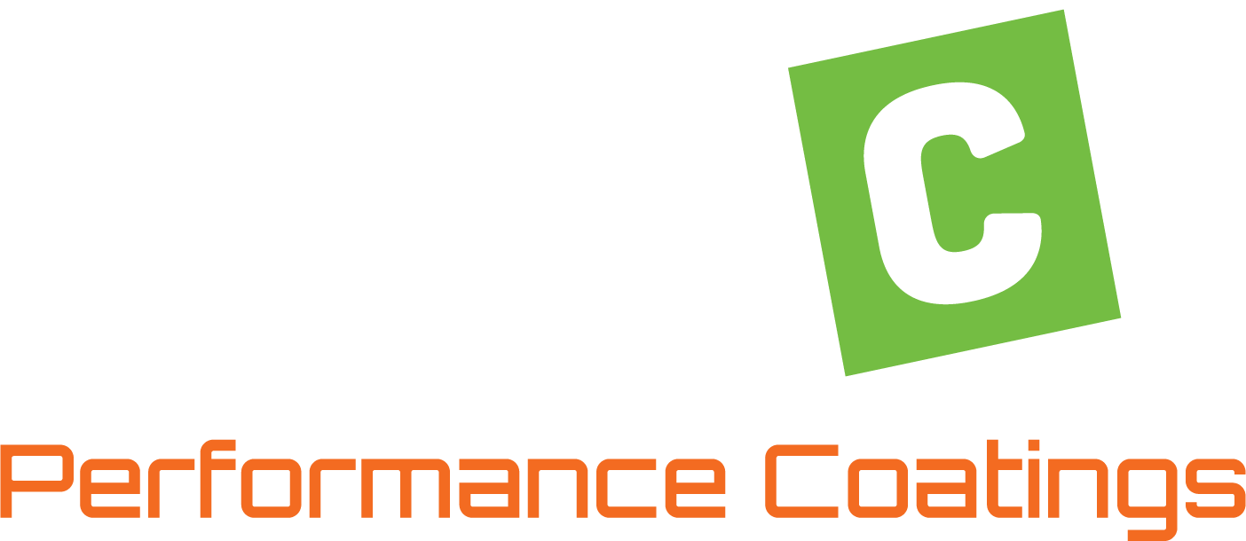 Logo for Performance Coatings, features a white