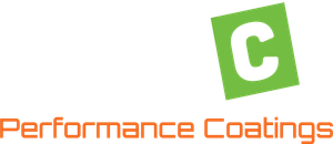 Logo for Performance Coatings, features a white