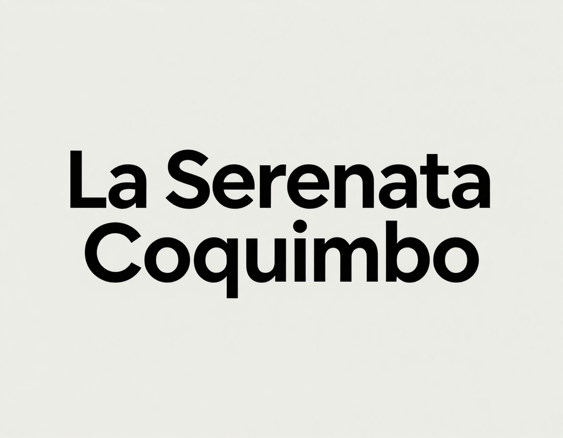 Texto negro que dice “La Serenata Coquimbo” sobre un fondo claro