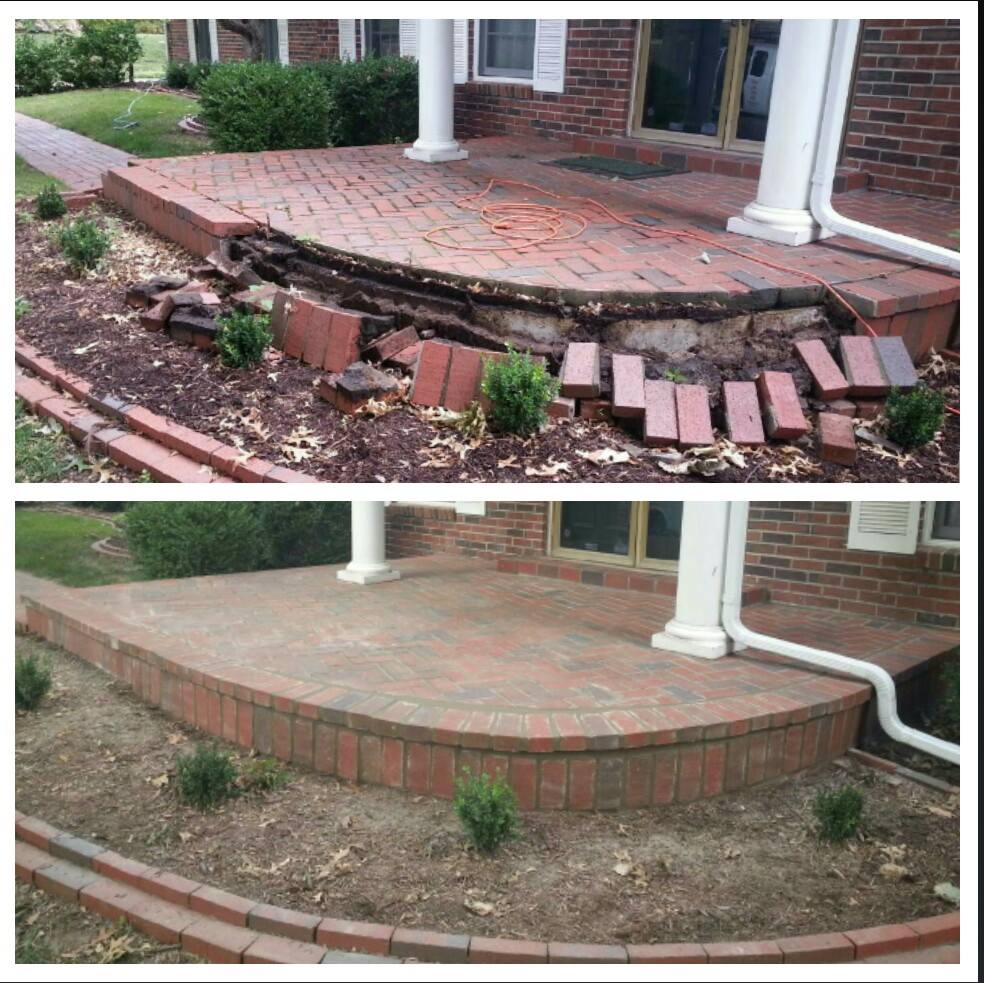 Before And After Entryway — St. Louis, MO — Mirelli Tuckpointing LLC Before And After Entryway — St. Louis, MO — Mirelli Tuckpointing LLC