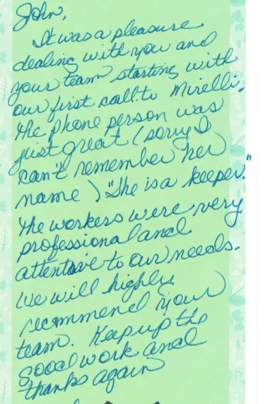 Review Handwritten Cropped — St. Louis, MO — Mirelli Tuckpointing LLC