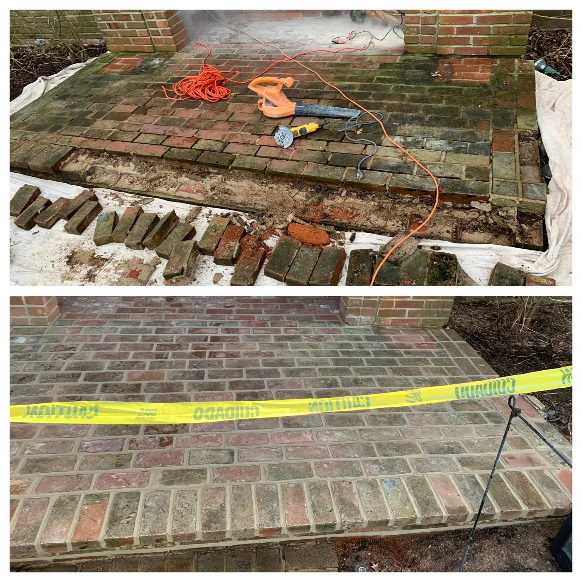 Fixed With Beautiful Brick Entryway — St. Louis, MO — Mirelli Tuckpointing LLC — St. Louis, MO — Mirelli Tuckpointing LLC
