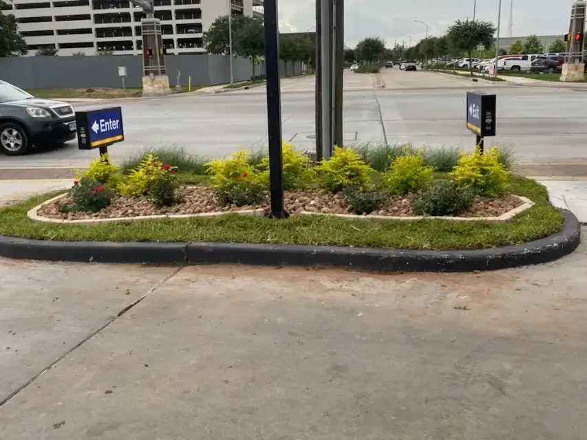 A parking lot with a sign that says epic on it