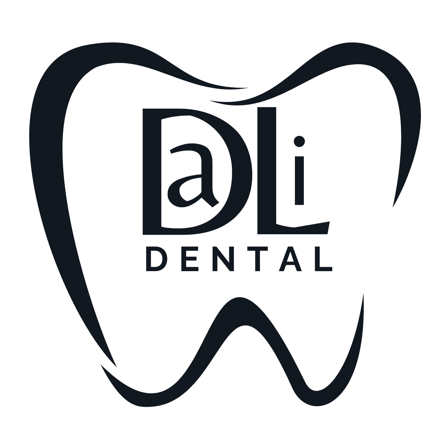 Dali Dental Studio logo in black, shaped like a tooth