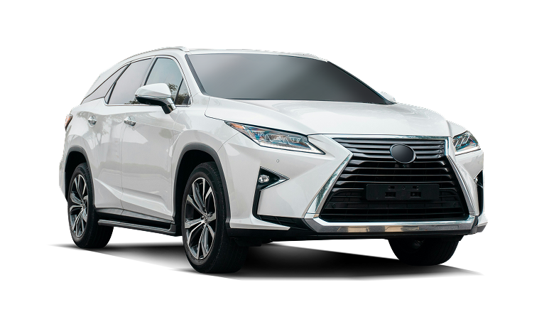 White Lexus SUV on a white background, angled front view | Coastal Automotive Repair