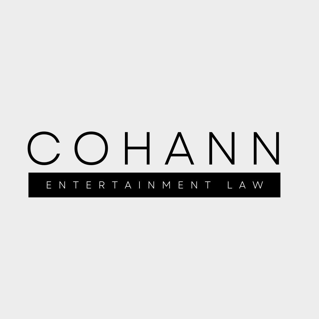 A black and white logo for cohann entertainment law