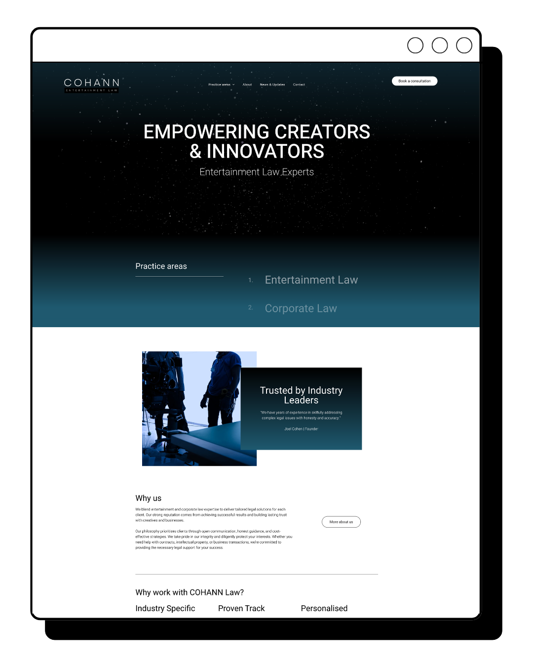 A tablet with a website on it that says empowering creators and innovators.