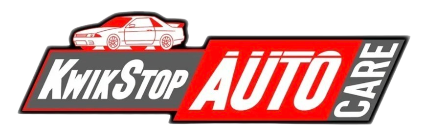 KwikStop Auto Care logo with red car silhouette on a black, white, and red banner