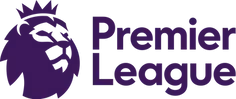 The logo for the premier league is purple and white.