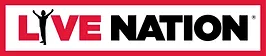 A red and white sign that says live nation