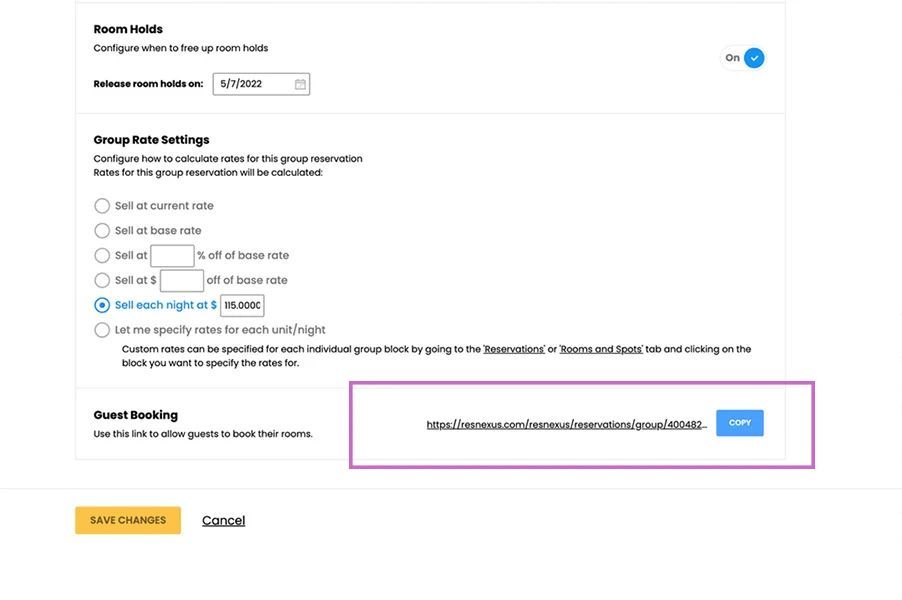 A screenshot of a group rules settings page on a website.