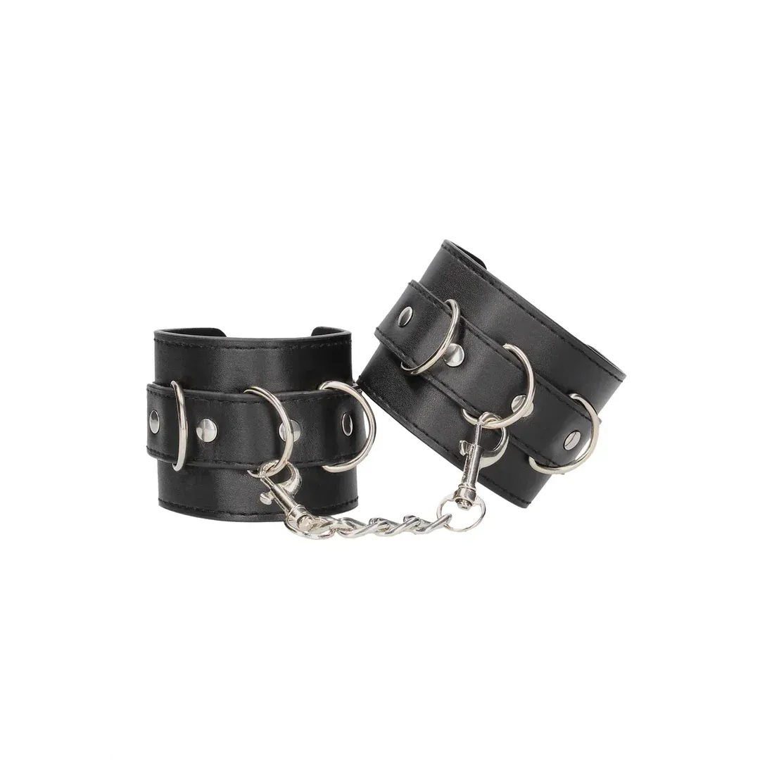 Ouch! Leather Cuffs - אזיקי עור מתכווננים