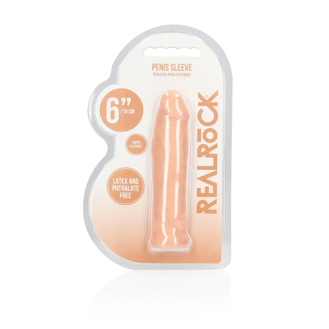 RealRock Penis Sheath  6'' שרוול ריאליסטי להעצמת החוויה