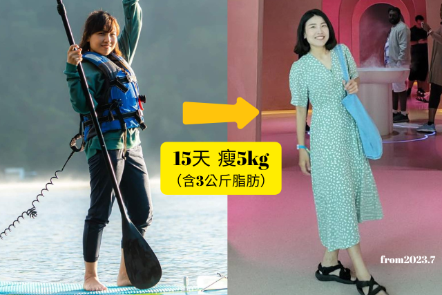 15天瘦5公斤裡面包含3公斤脂肪，畢業一年多沒復胖