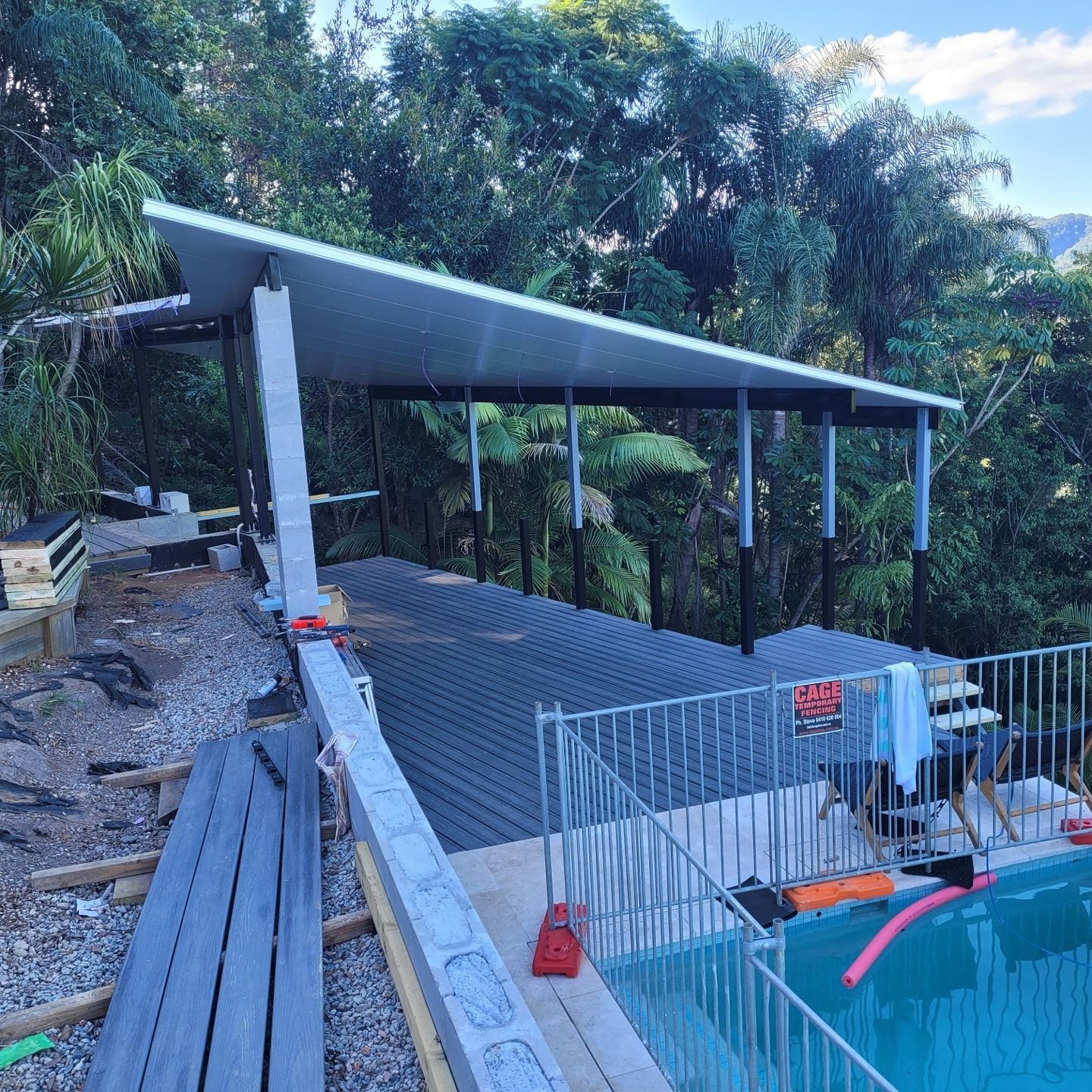 Patio Built On Top Of Deck — Red Dog Landscaping in Banora Point, NSW
