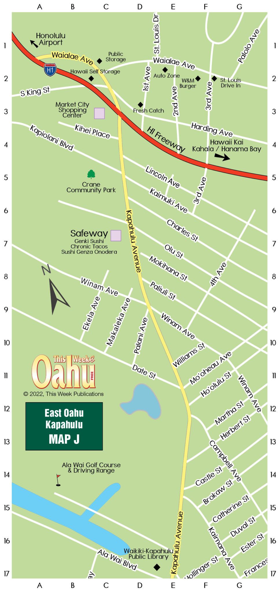 A map showing the location of oahu in hawaii