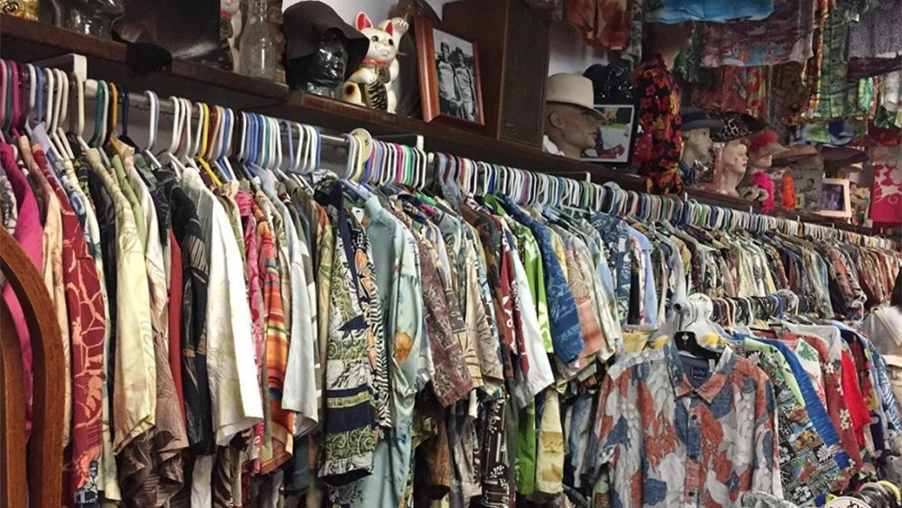 Aloha shirts at Bailey's