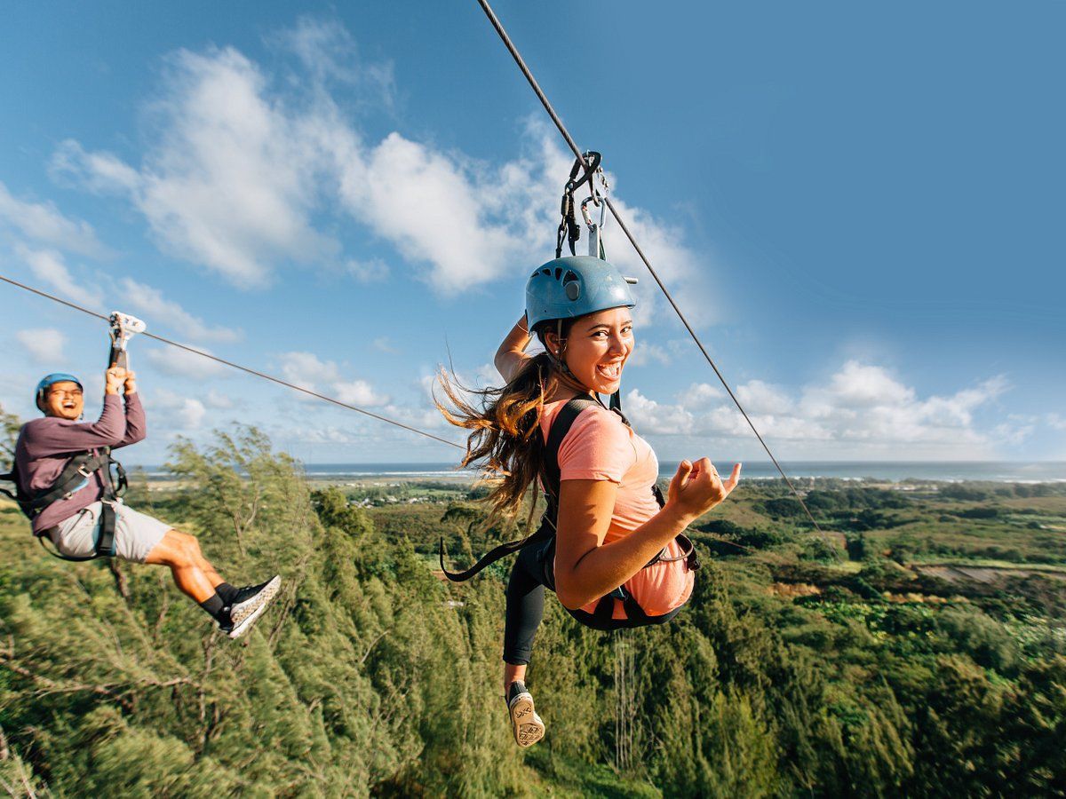 Ziplining at Clibworks on Oahu