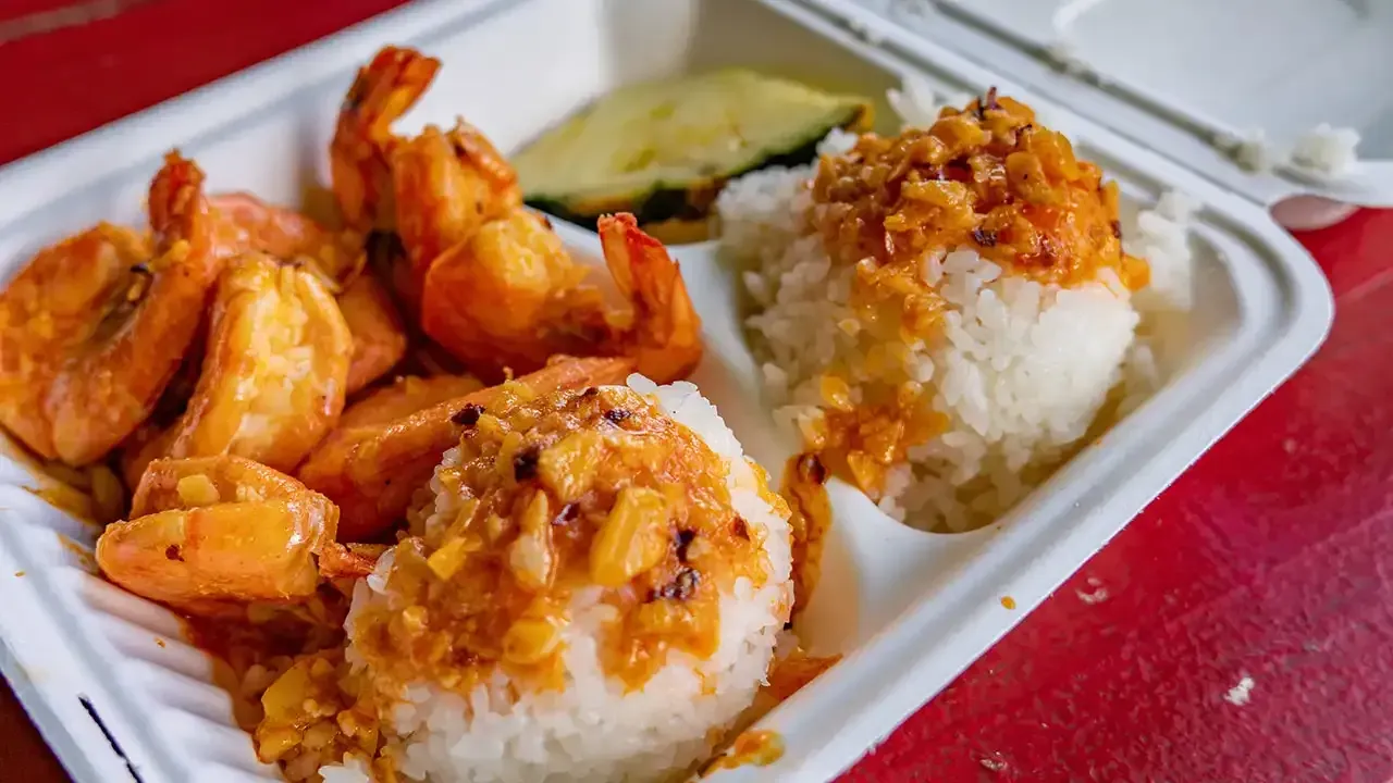 Garlic Shrimp from a North Shore Oahu food truck.