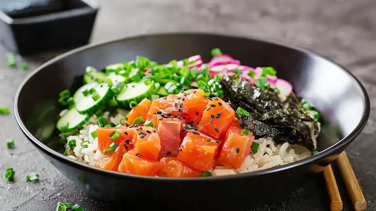A fresh Poke Bowl, a Hawaiian specialty and must get when visiting Hawaii.
