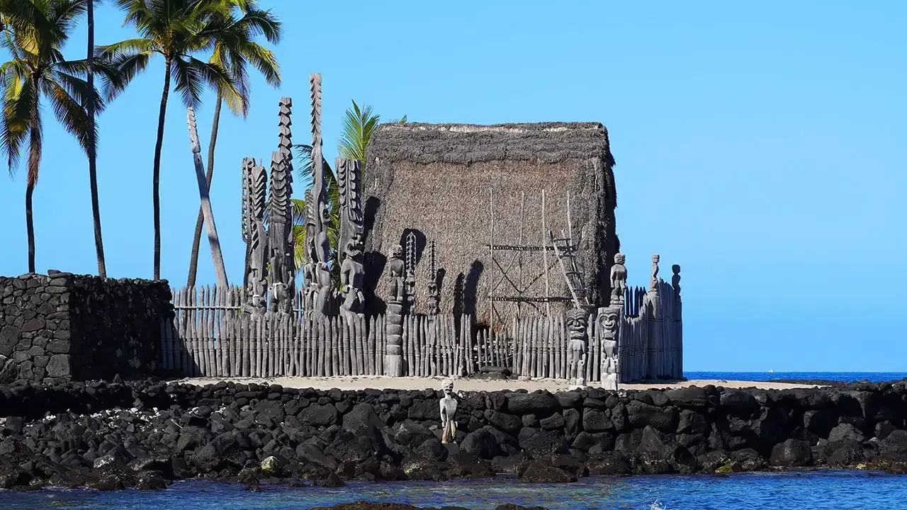 Puʻuhonua o Hōnaunau National Historical Park Big Island, Hawaii.