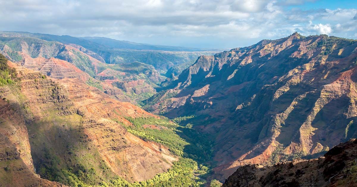 Waimea Canyon on the Island of Kauai, the Grand Canyon of the Pacific.