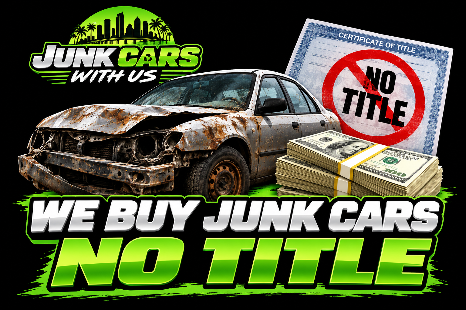 Sell a junk car without a title in Tampa, FL