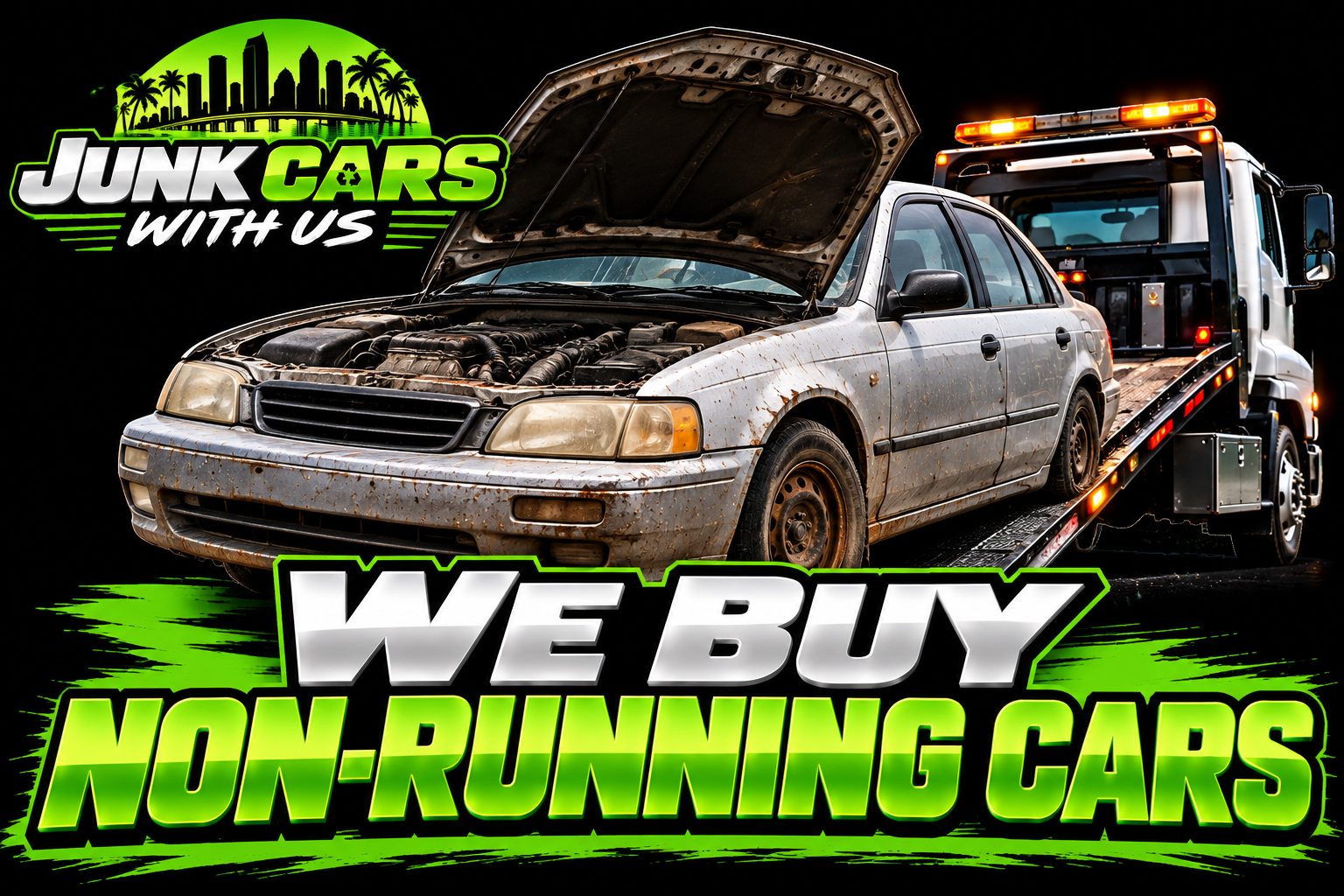 Sell a non running car that gets towed away for cash in Tampa, FL