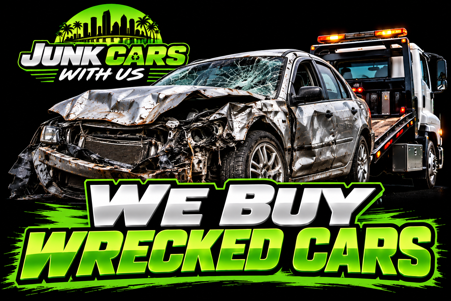 We buy wrecked and accident damaged cars for cash in Tampa, FL