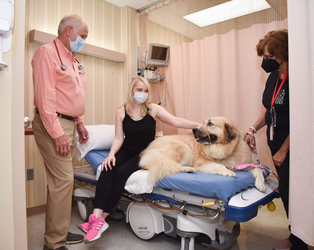 Emergency Room visitor with Large Great Pyrenees