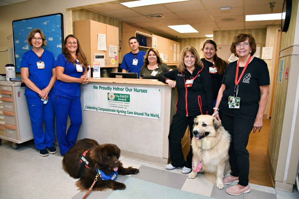 2nd floor nursing Station with 6 nurses