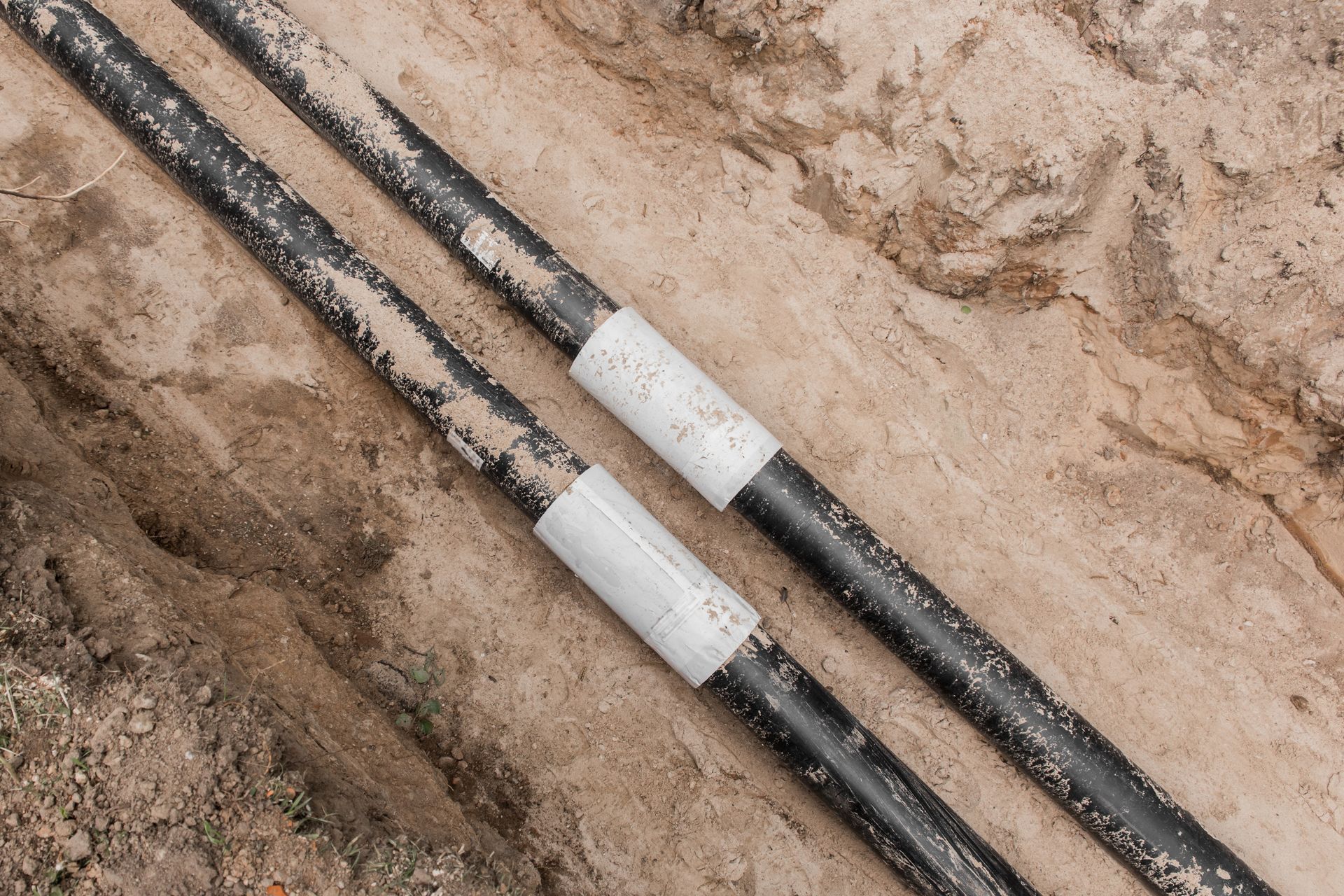 A sewer line. A sewer line.