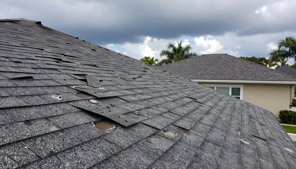 Storm damage roofing