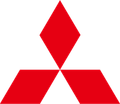 Red Mitsubishi logo: three red diamonds arranged in a triangular shape on a white background.